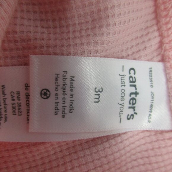 Lot of 5 Carter's Leggings Pants Baby Girls 3 Month Pink Striped Floral Pull-On - Picture 2 of 3